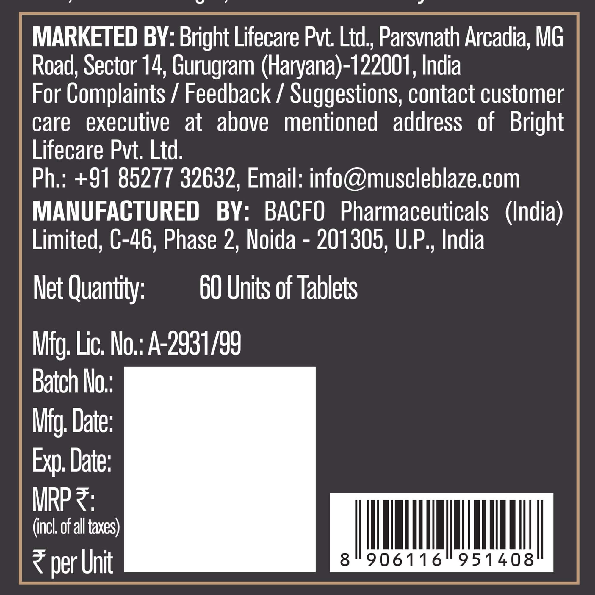 MUSCLEBLAZE Koshaveda Ashwagandha 500mg (60 Tablets) - Image 7